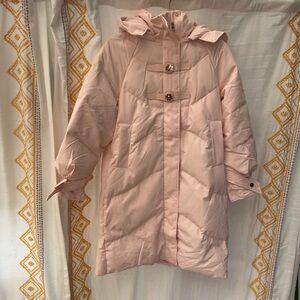 Womens/teen Pink Hooded Winter Coat